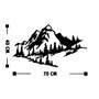 Wallity Mountain 2 Escultura de Pared de Metal Negra